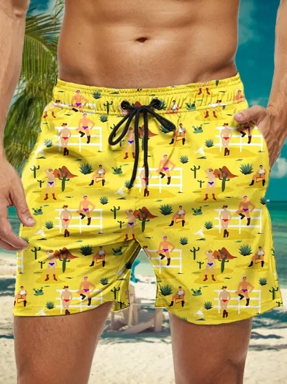 Side Pocket Swim Shorts with Drawstring - Image 2