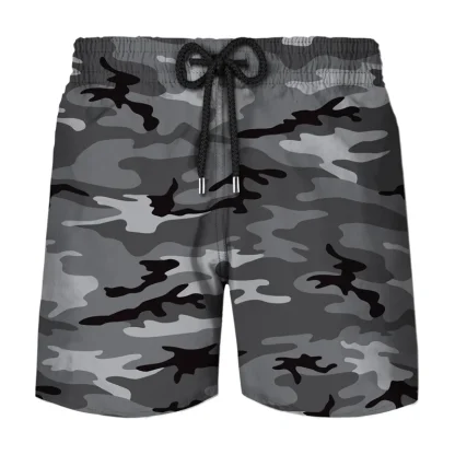 Classic Camouflage Board Shorts for Men - Image 7