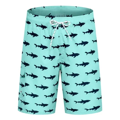Striped Gradient Board Short with Drawstring - Image 14