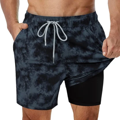 Quick Dry Swim Shorts with Compression Liner