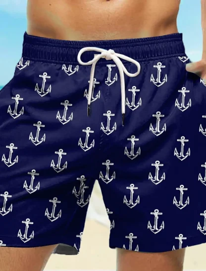 Printed Board Shorts with Side Pockets - Image 3