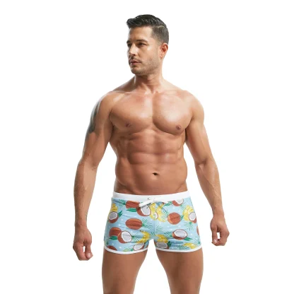 Printed Swim Trunks with Fitted Design - Image 13