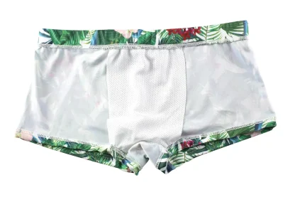 Hot Swim Trunks with Tropical Print - Image 11
