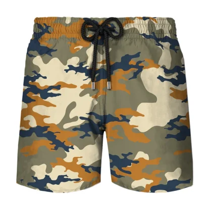 Printed Skull Print Swim Shorts - Image 9