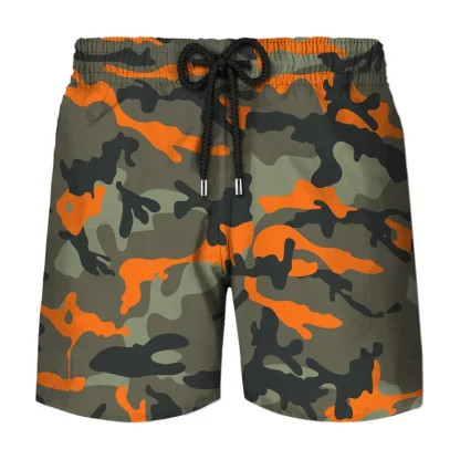 Printed Skull Print Swim Shorts - Image 5