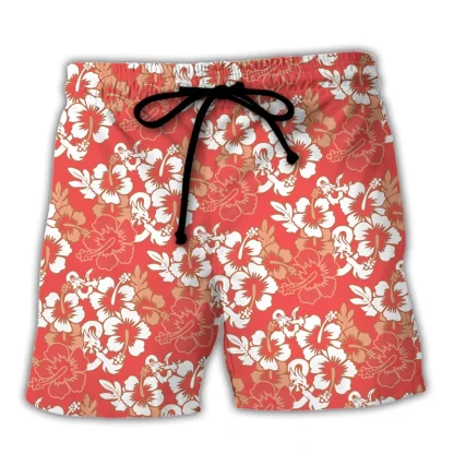 Floral Pattern Board Short with Side Pocket - Image 3