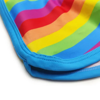 Colorful Stripe Swim Trunks with Drawstring - Image 13