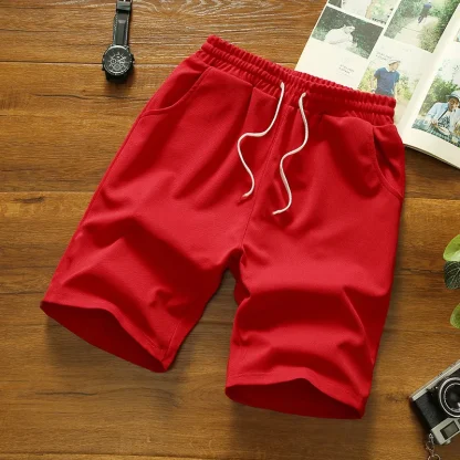 Simple Swim Shorts with Elastic Waist - Image 10