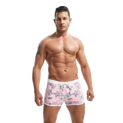 Printed Swim Trunks with Fitted Design - Image 7