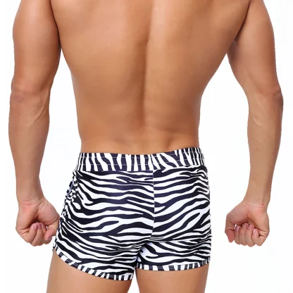Sexy Swim Trunks with Zebra Pattern - Image 3