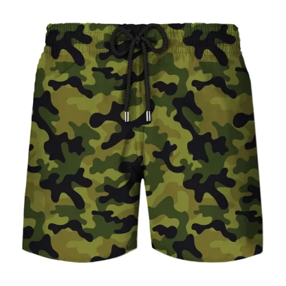 Classic Camouflage Board Shorts for Men - Image 8