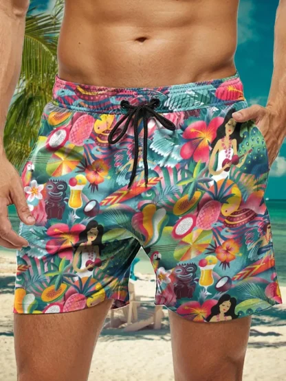 Side Pocket Swim Shorts with Drawstring - Image 3