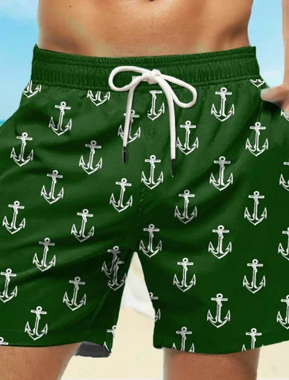 Printed Board Shorts with Side Pockets - Image 2
