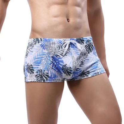 Hot Swim Trunks with Tropical Print - Image 3